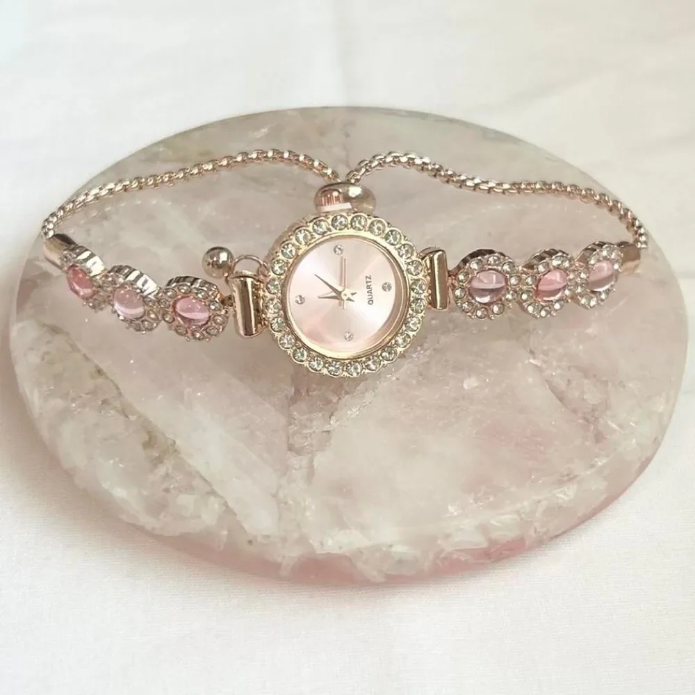 Vintage Inspired Luxury Pink Watch